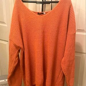 BOOHOO SZ US 20 APRICOT OVERSIZED SWEATER